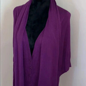 Kensie Purple Double Layer Top XS
